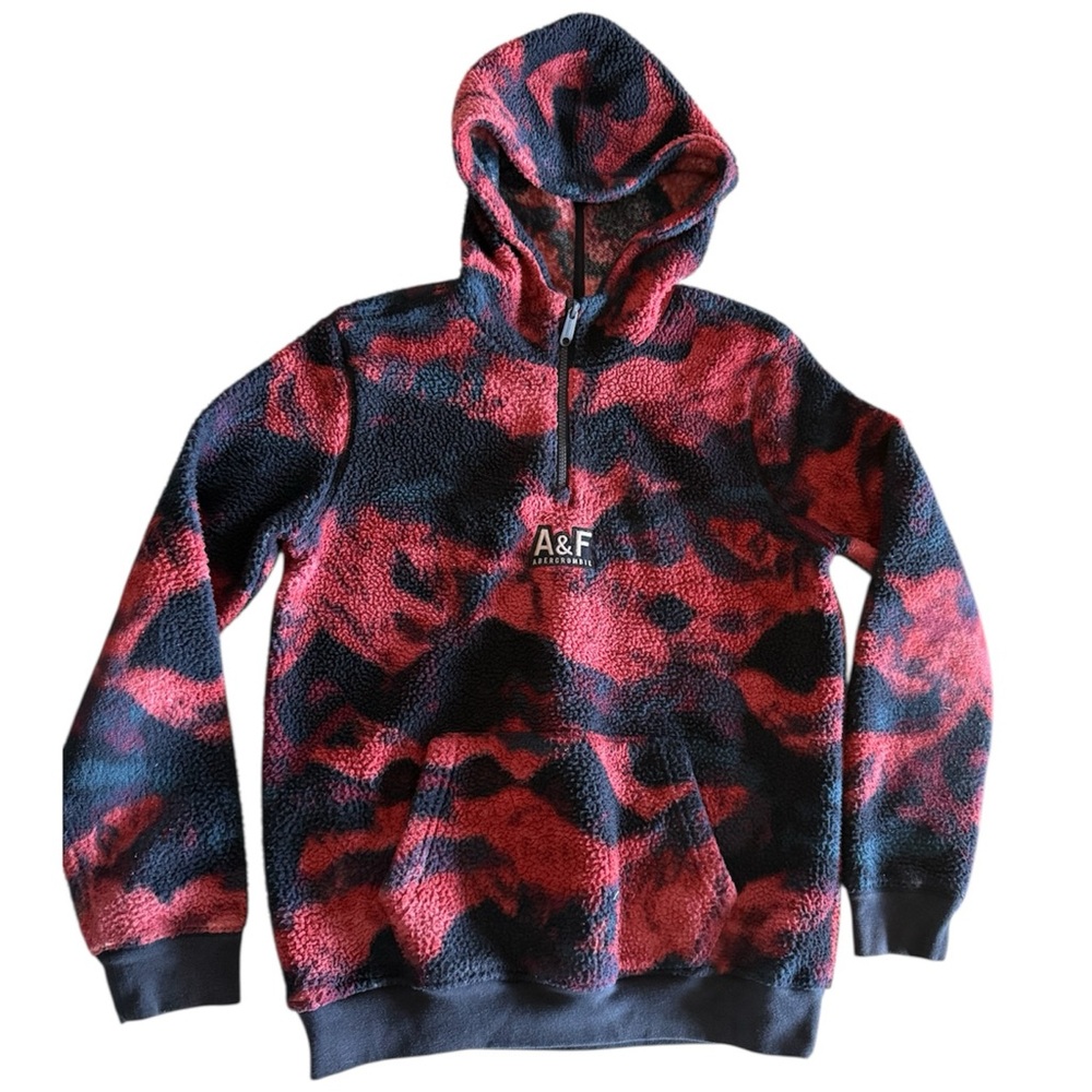 Abercrombie Red Camouflage Fleece Hoodie